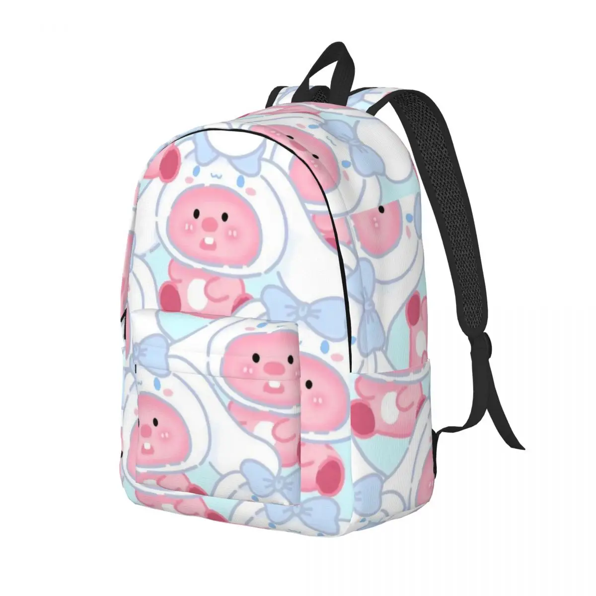 Kawaii Loopy Cartoon Beaver Backpack for Men Women Cool Student Work Daypack Cute Laptop Computer Canvas Bags Outdoor