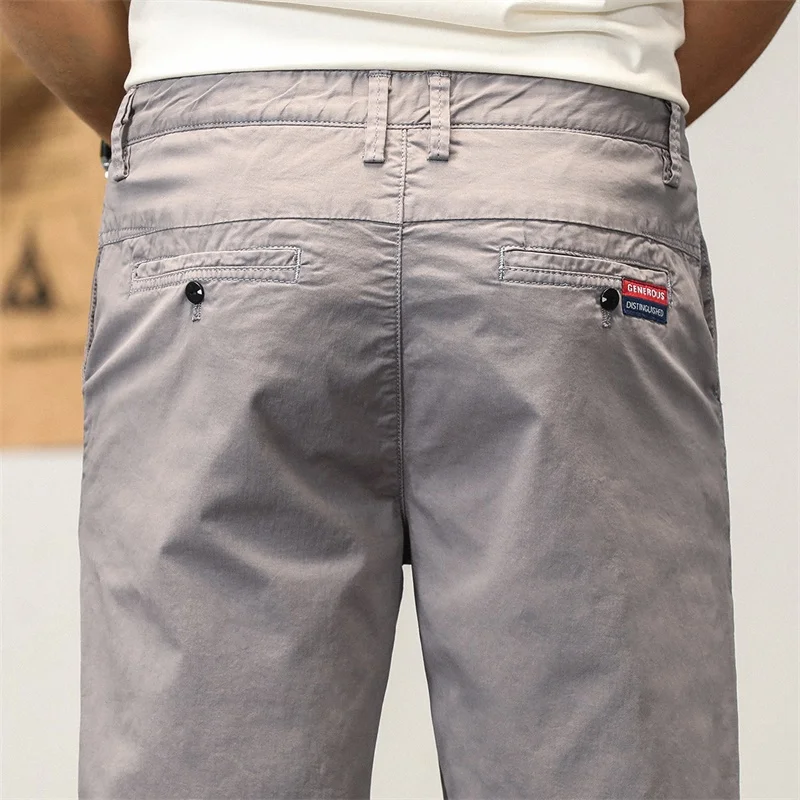 Pantaloncini Cargo da esterno da uomo estivi di nuova moda pantaloni Casual in cotone tinta unita pantaloncini da spiaggia a vita media in cotone di alta qualità