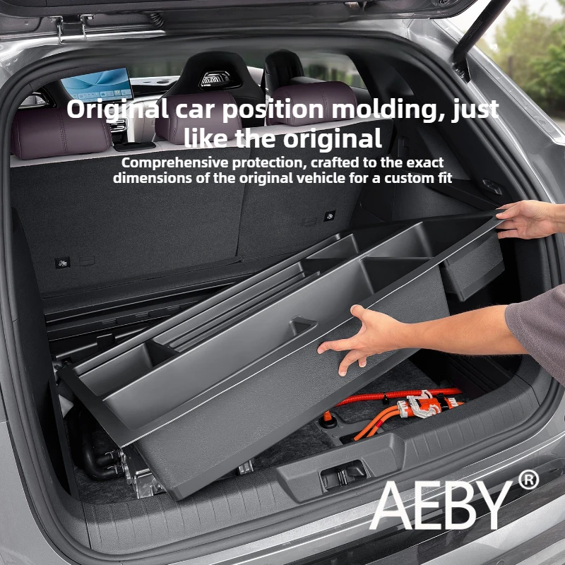AEBY For BYD Seal U DM-i 2020-2025 Car Trunk Storage Box, Cargo Organizer Tray, Anti-Slip Custom Fit, Interior Accessories