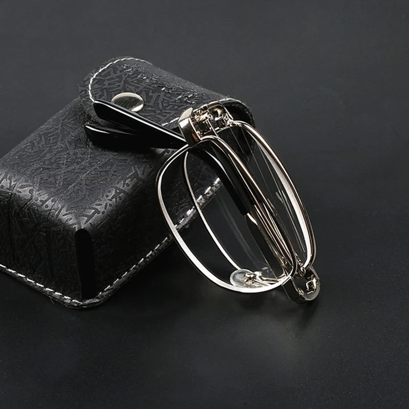 Sighttoo Klappbare quadratische Lesebrille für Männer und Frauen, tragbare Brillen +50 +75 +275 +350 +400 +450 +500 +550 +600 – Detail 2