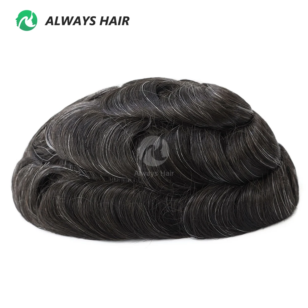 I SKIN Men's Capillary Prothesis 0.12-0.14mm Indian Human Hair 130% Hair Density Men Toupee 6x8 6x9 7x9 7x10 8x10 Size Wig Man