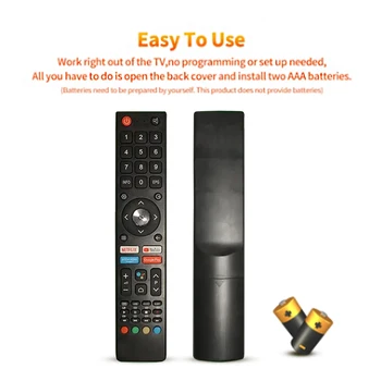 GCBLTV02ADBBT リモコン交換用 CHIQ TV リモコンに適合