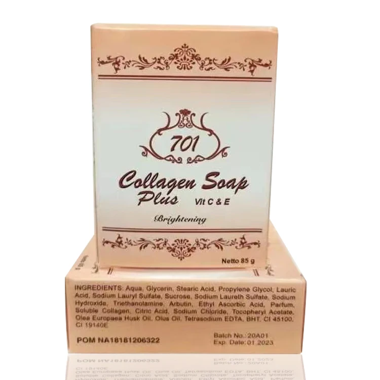 Dark Black Skin Lightening Soap Collagen Soap Plus Vit C & E Glycerin Brighten Face Body Skin Soap