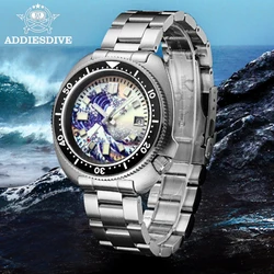 ADDIESDIVE Men‘s Luminous Diver Watch 200m Waterproof Automatic Mechanical Watches Sapphire Glass NH35 Surfing Analog Wristwatch