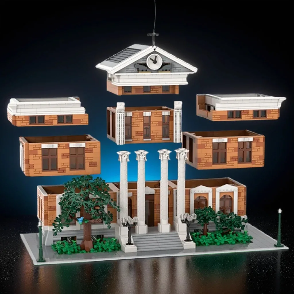 

3104PCS Modular Back to the Future Clock Tower MOC Movie Iconic Model Education Model Building diy Blocks Birthday Toys Gift