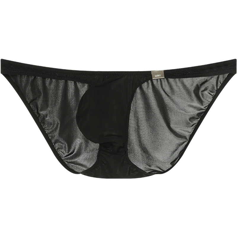 

U&I underwear men's trend personality ultra-thin transparent nylon youth low-rise bumpy sexy men's briefs