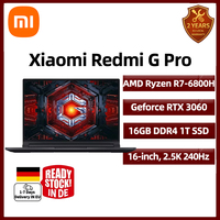 Xiaomi Redmi G Pro Laptop AMD R7 6800H 16GB RAM 1T SSD NVIDIA Geforce RTX 3060  Notebook 16-inch 2.5K 240Hz  Game Notebook PC