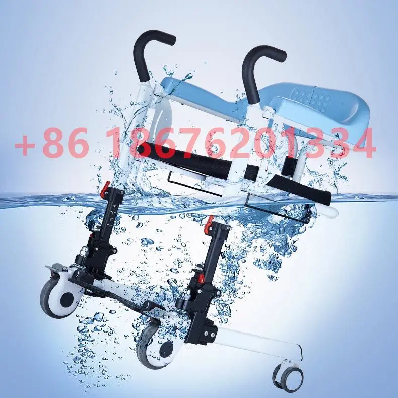 Hot Sale Wheelchair With Toilet Transfer Lift Commode Adjustable Bath Chair Hospital NursingFor Invalid Disabled patient lift