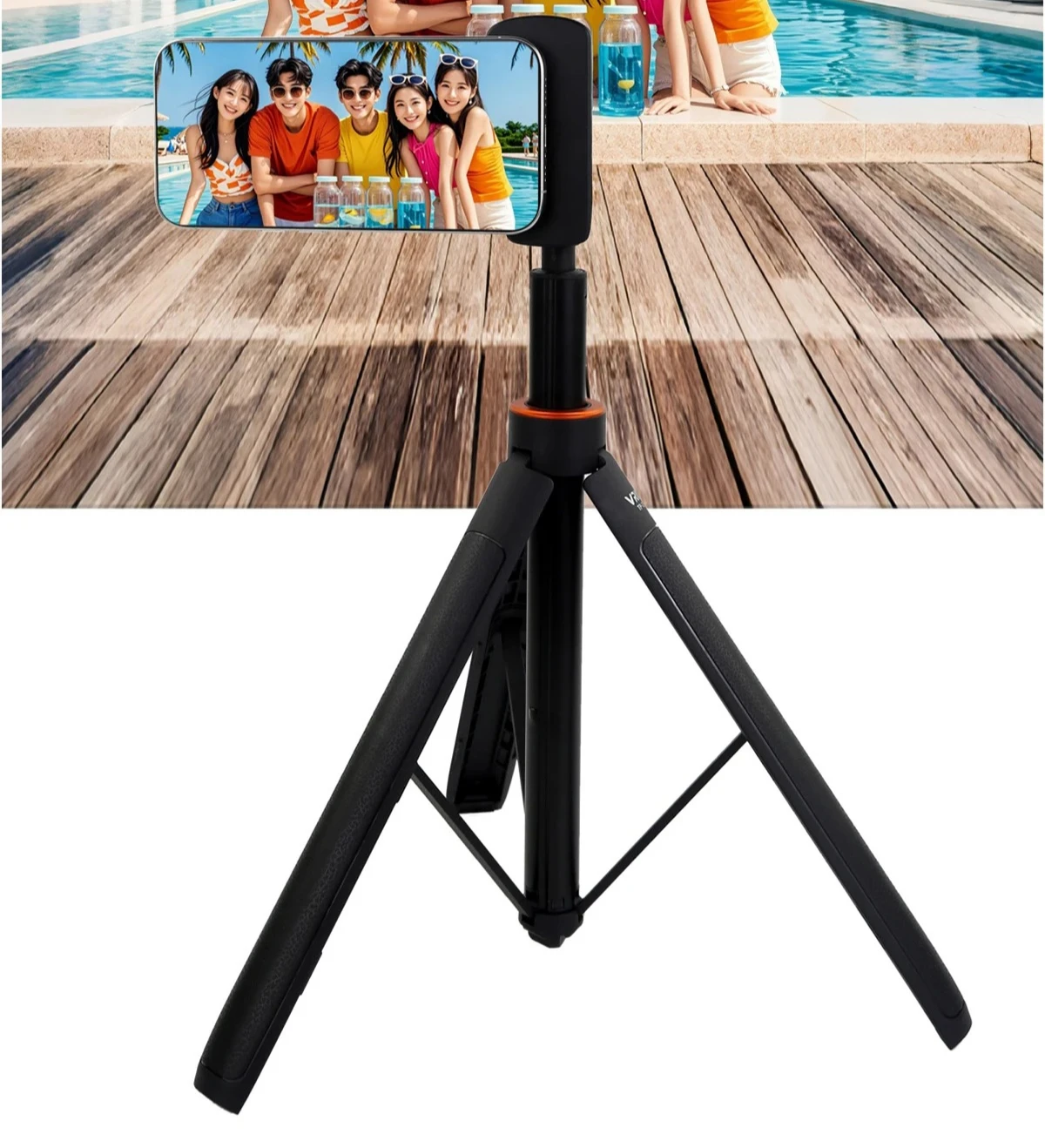 مقبض سيلفي للهاتف الذكي، مقبض مصراع كاميرا BT، مثبت صور الكاميرا مع ضوء ملء للهاتف Android ISO