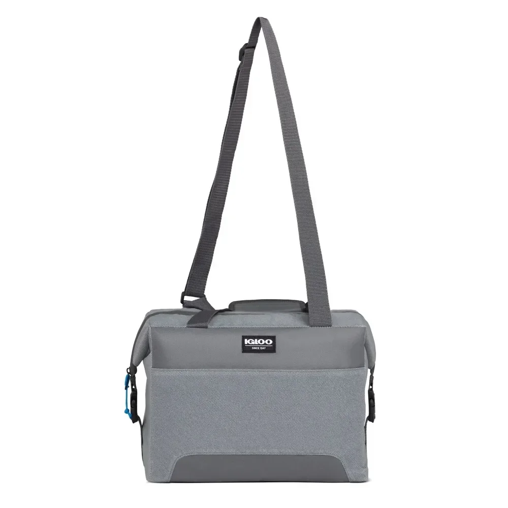 مبرد ناعم الجوانب بسعة 24 علبة، نسيج قطني طويل رمادي مع إيبيزا أزرق #2