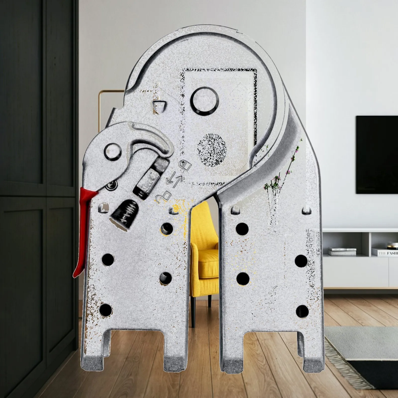 Ladder Hinge Connector for Extension Ladder Carbon Steel Articulated Joint with Built in Lock for Secure Folding Ladder Build