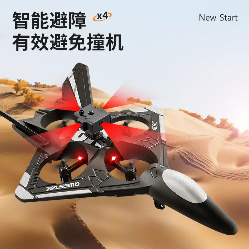 RC Aircraft with Gravity+Obstacle Avoidance High Definition Fighter with Aerial Photography Children's Boy Toy Foam Glide UAV