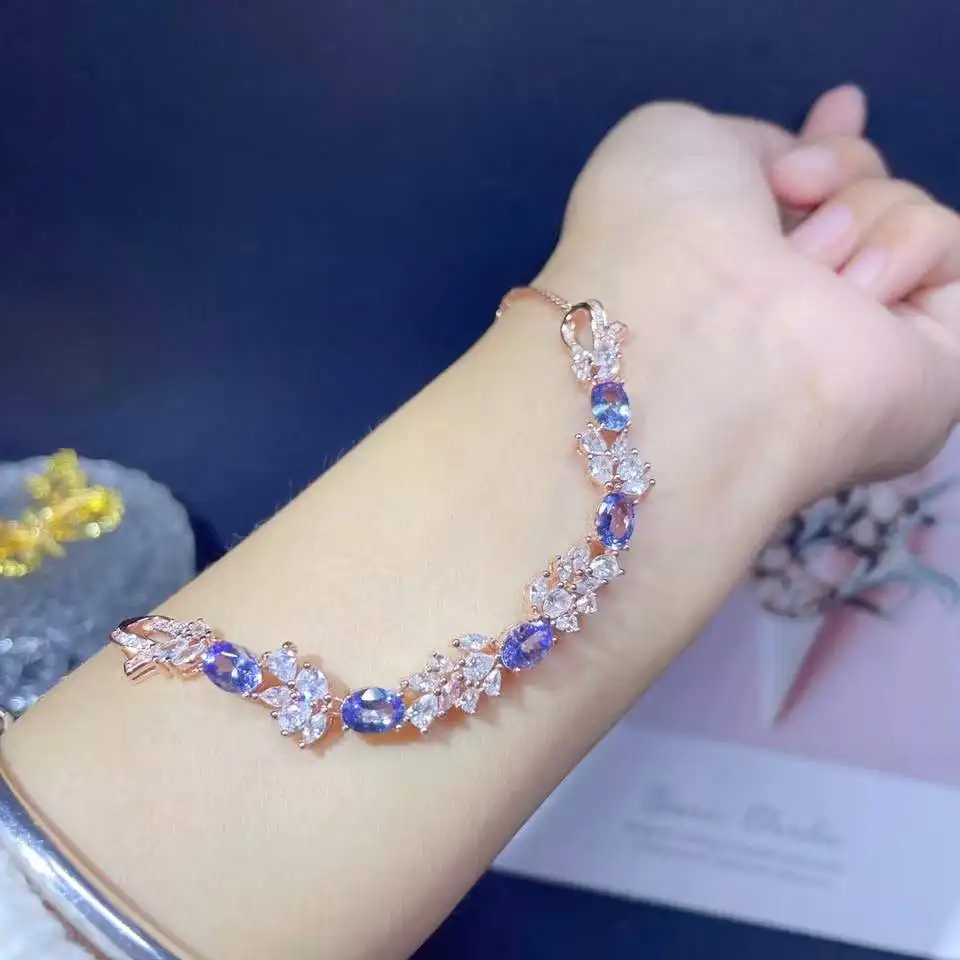 

New Design Natural Tanzanite Pendant 925 Sterling Silver Fashion Real Tanzanite necklace