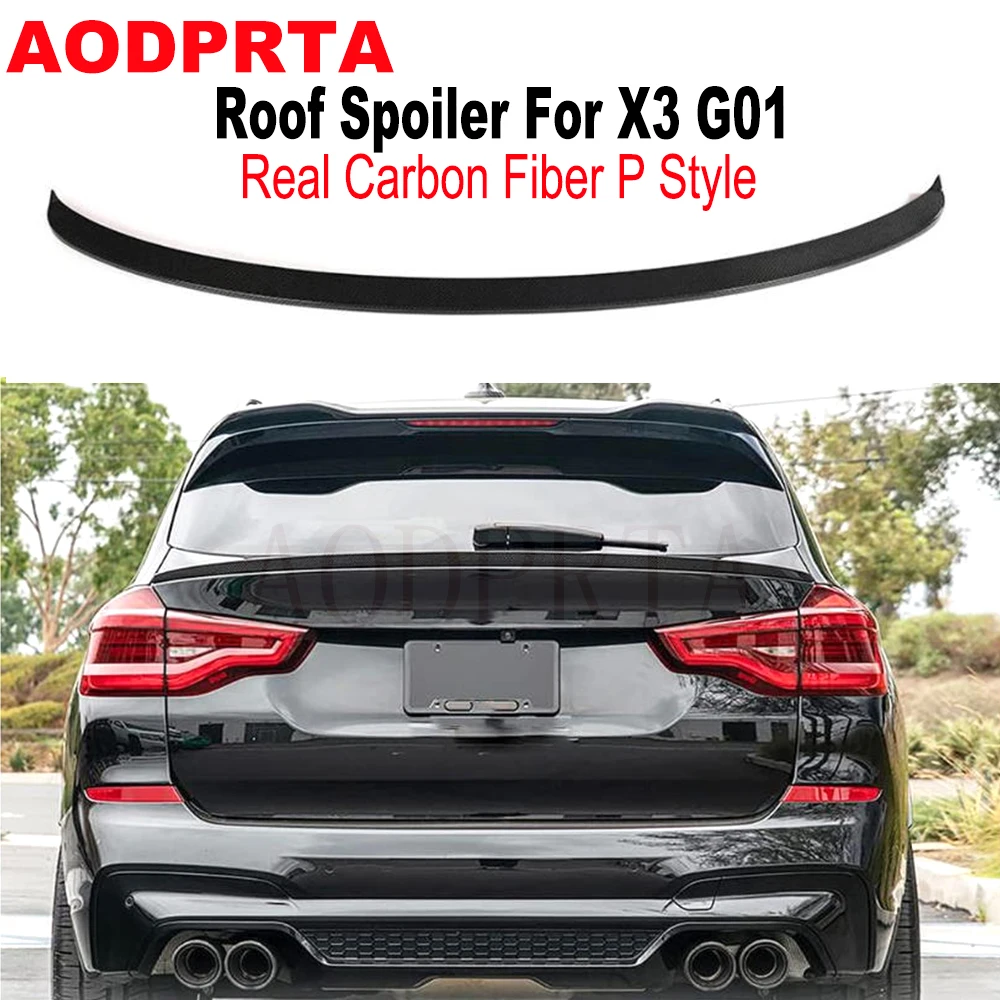 Real Carbon Fiber Spoiler Ducktail Wing Trunk Lip Lid For BMW X3 G01 X3M F97 2018-2024 P Style