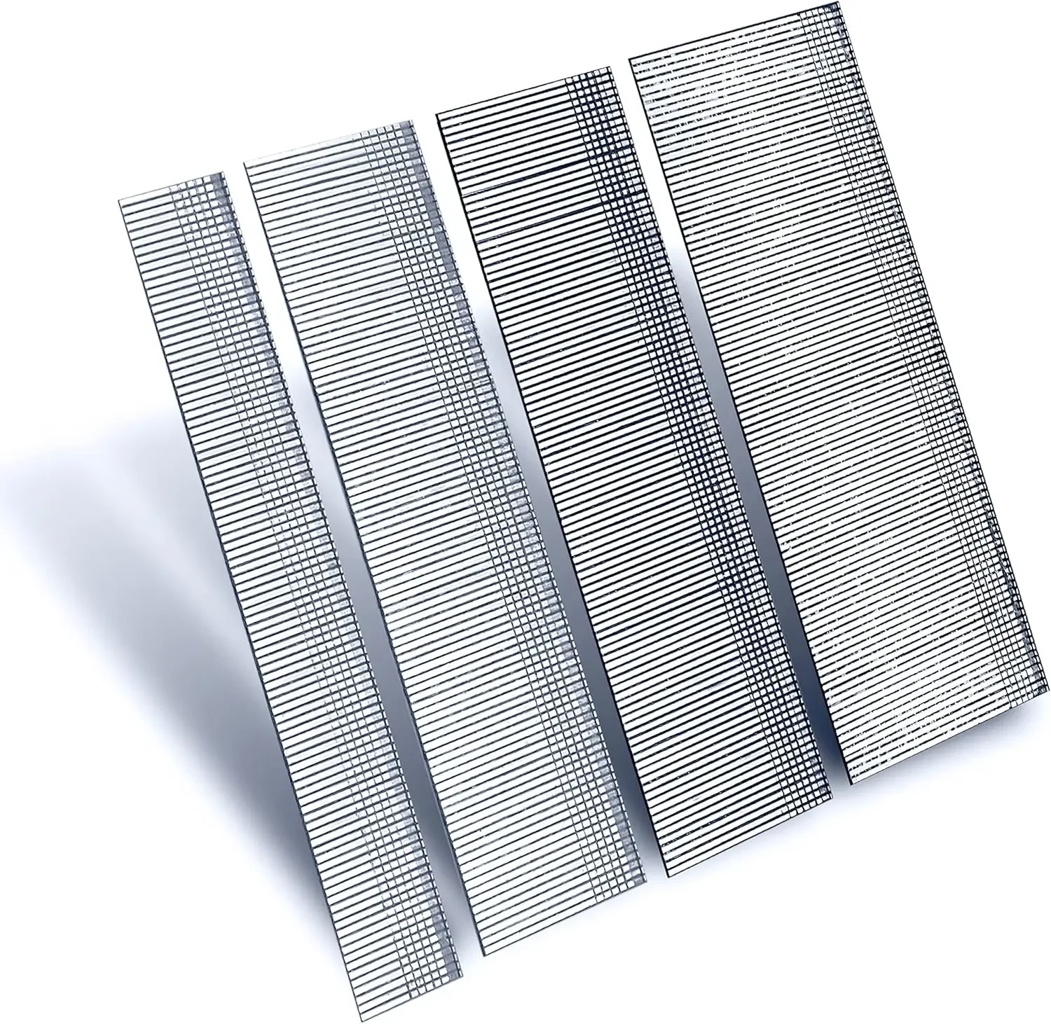 1200Pcs Flat Brad Nails F15 F20 F25 F30, Galvanized Steel Zinc-Plated Rectangular Flat Head Nails, Anti-Rust for Pneumatic Air N