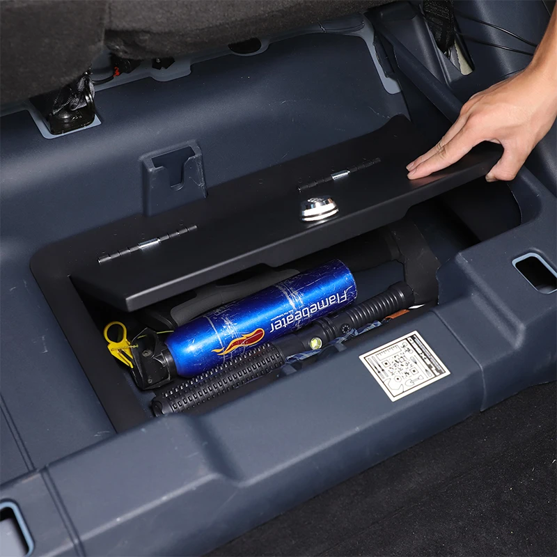 For 2022+ Ford Maverick  model safe under the rear seats Password box placed under the seat Carbon steel Black 1pcs