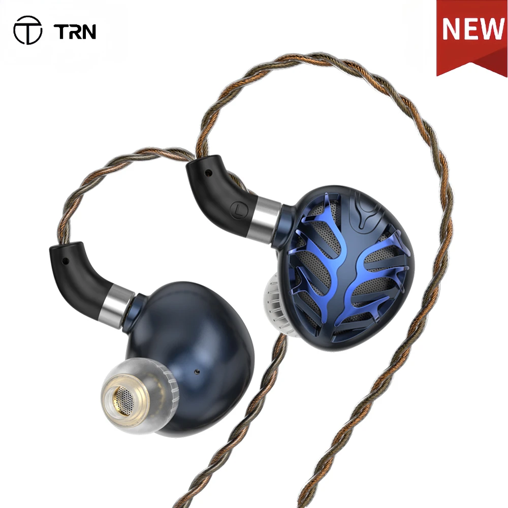 TRN Azure Dragon In Ear Earphones Second Generation 14.6mm Flagship Flat Diaphragm Interchangeable Tunable Nozzle