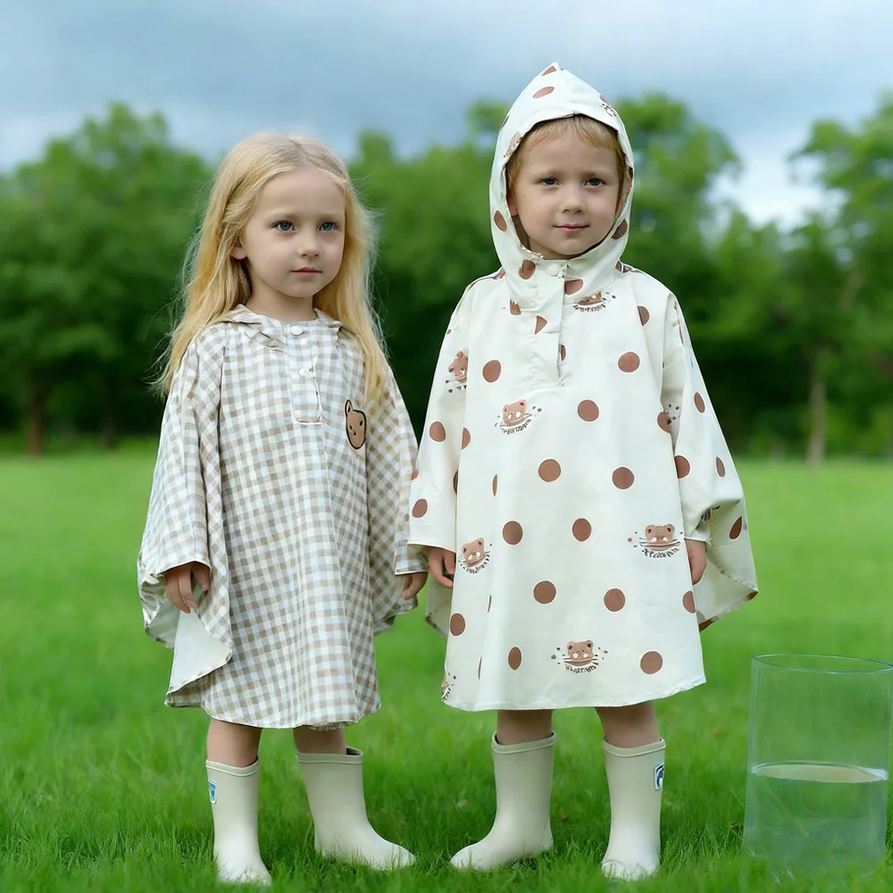 

1PCS Cartoon Kids Raincoat for Primary School with Hood Portable Design for School And Kindergarten New Fashionable Raincoat