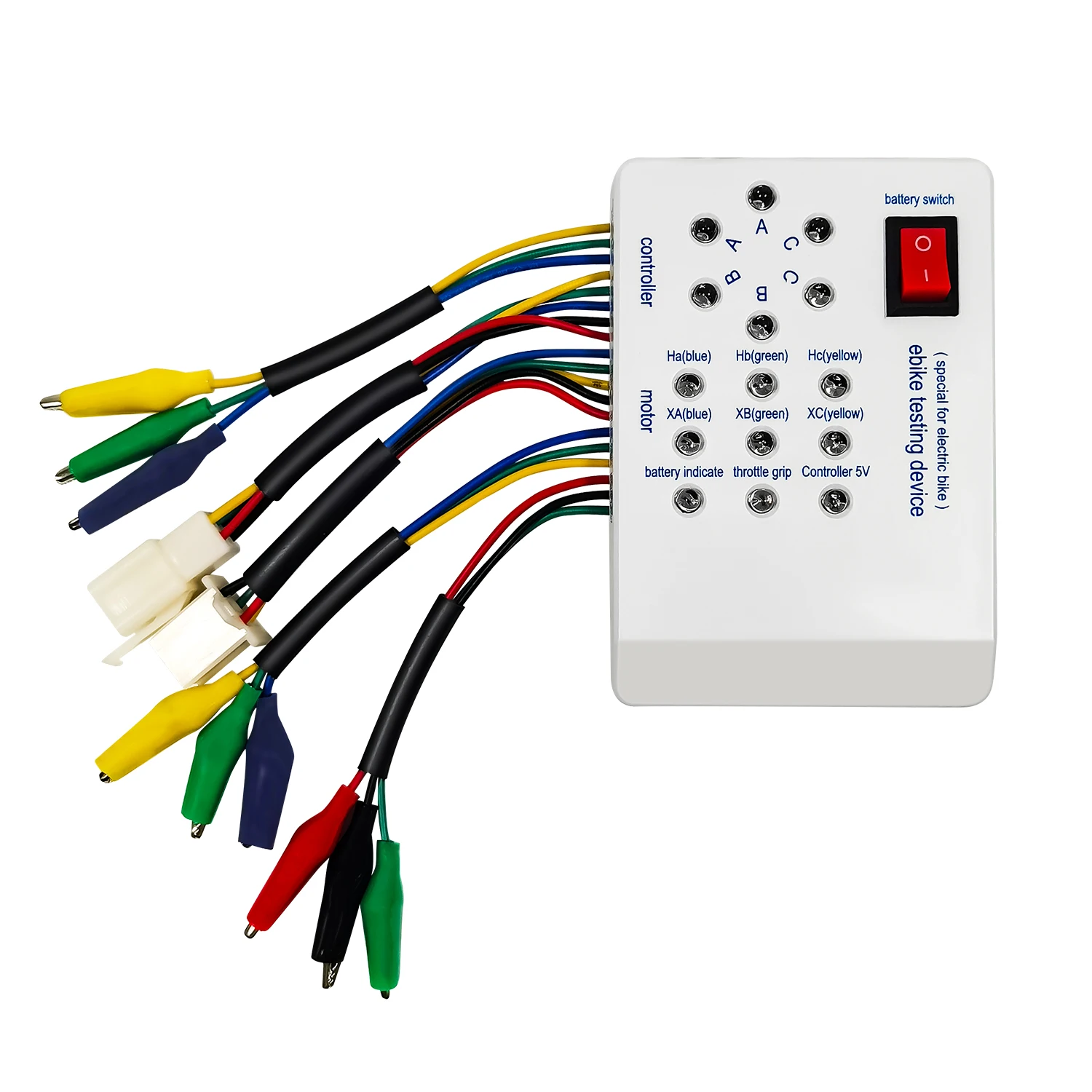 Testador de controlador multifuncional para bicicleta elétrica, sensor hall de 60/120 graus, kit de reparo de ferramenta de detecção de motor sem escova
