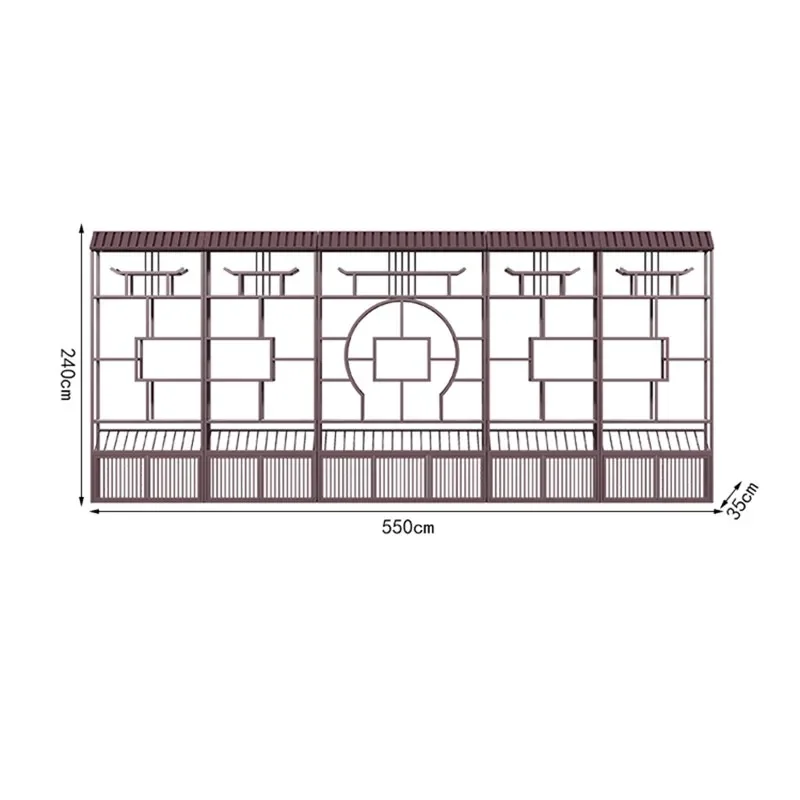 Gabinete de barra de hierro forjado Industrial, almacenamiento iluminado, estante para bodega comercial, partición, Muebles personalizados, juego de Bar