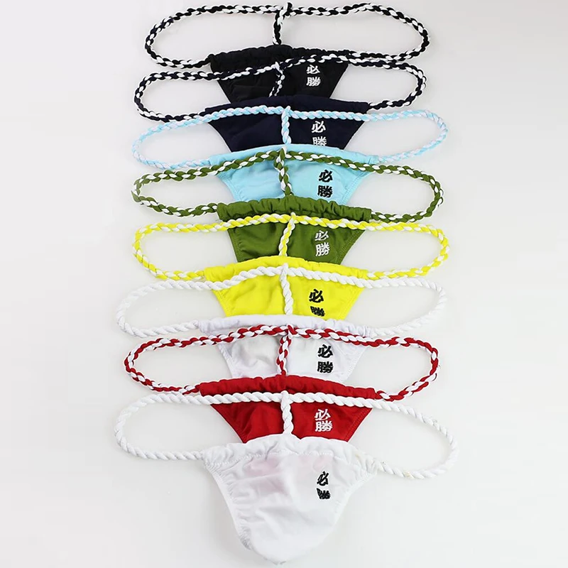 

1pc Mens T-panties Breathable Briefs G-strings Underwear Thongs Bulge Pouch Japanese Sumo Shorts Lingerie