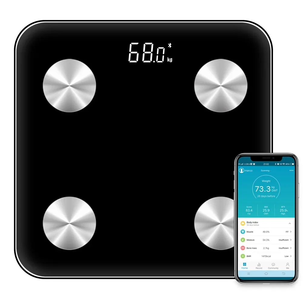 Free Connect APP Smart Body Fat Digital Weight Scale