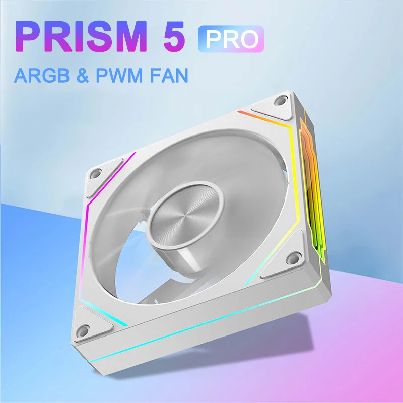 

Power Train PRISM 5 PRO Корпус для ПК Вентилятор 120 мм 5 В 3-контактный ARGB 4-контактный ШИМ Вентилятор охлаждения процессора 12 В Большой объем воздуха Бесконечное зеркало Обратный вентилятор