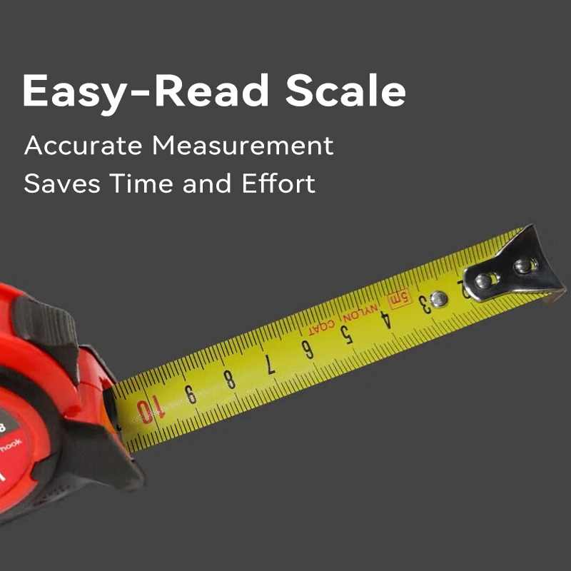 Rubber Tape Measure, Retractable Tape Measure with Carbon Steel Thumb-Operated Lock Meter Tape Measure  for Home and Industrial