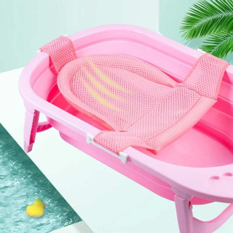 Rete da bagno per neonati supporto per sedile per bagnante per neonati cuscino di supporto per vasca da bagno per bambini antiscivolo per 0-3 anni cuscino per rete per sedile per vasca da bagno per bambini