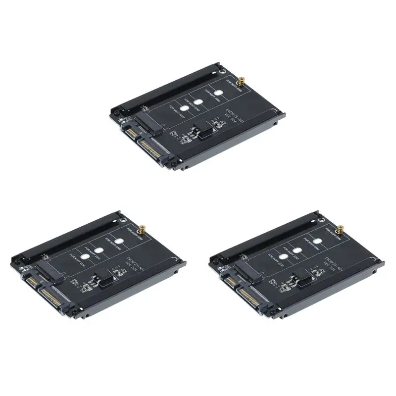 Delicate Texture-3X Black Case CY B+M Socket 2 M.2 NGFF (SATA) SSD To 2.5 SATA Adapter For 2230/2242/2260/2280Mm M2 SSD