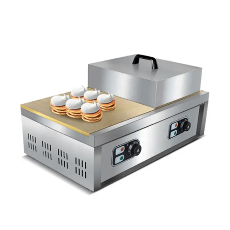 Double Head Souffle Dorayaki Maker Commercial Kitchen Bakery Cake Machine Souffle Pancakes Machine