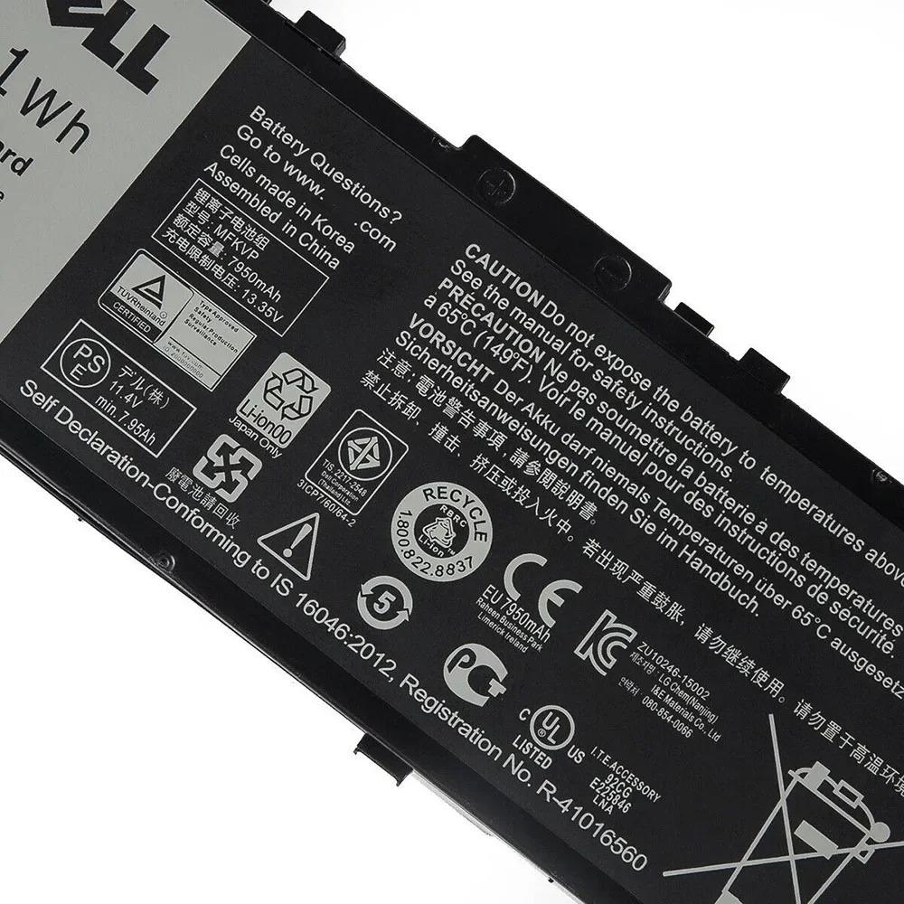 Brand New Original MFKVP 11.4V 91Wh Laptop Battery for Dell Precision 15 7510 17 7710 7720 M7510 M7710 T05W1