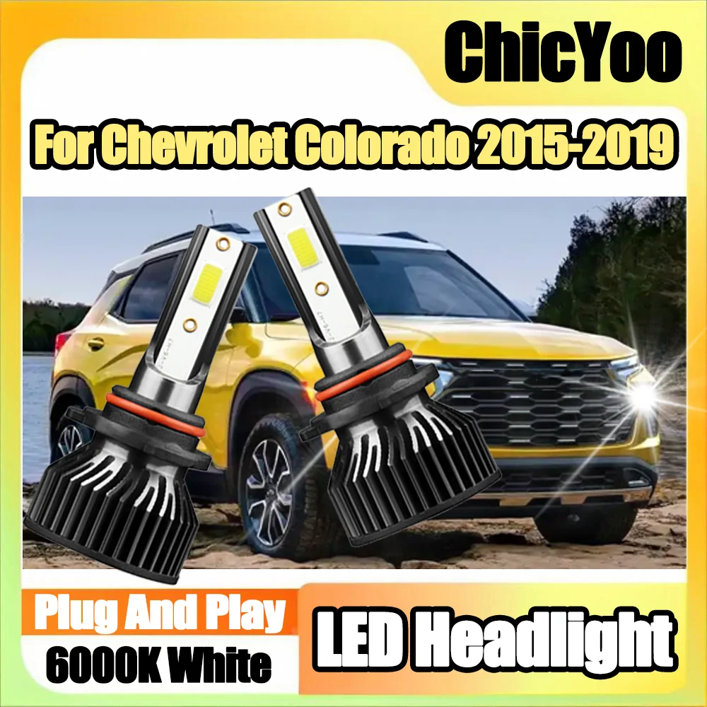 

2 шт. 9005 светодиодные фары автомобильные фары Plug And Play 6000K белые 20000LM высокой мощности супер яркие для Chevrolet Colorado 2015-2019