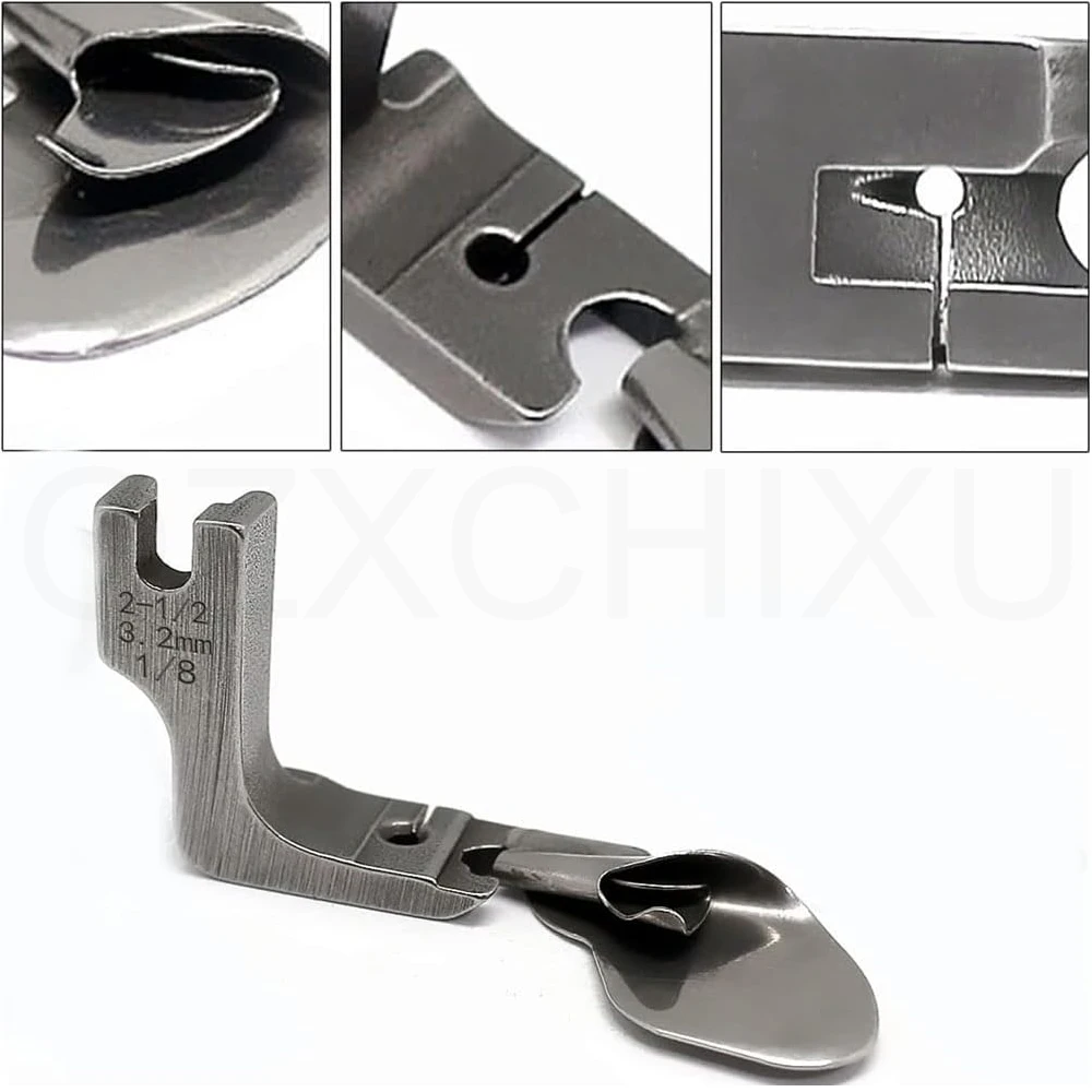 산업용 재봉 곡선 스크롤 헤머 발, # KP-589 하이 생크 밑단 풀 튜브 프레서 발, JUKI CONSEW 가수 형제, 1PC