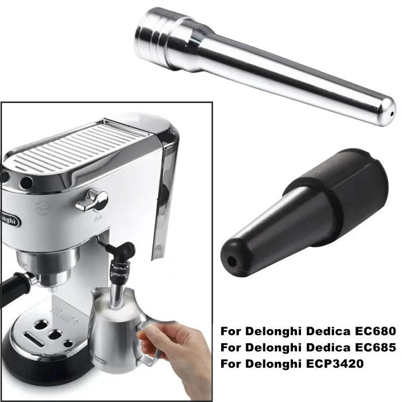 

1 Hole Steam Nozzle for Delonghi Dedica EC680/EC685/ECP3420 Coffee Machine Nozzle,Silicone & Stainless Steel Milk Foam Nozzle