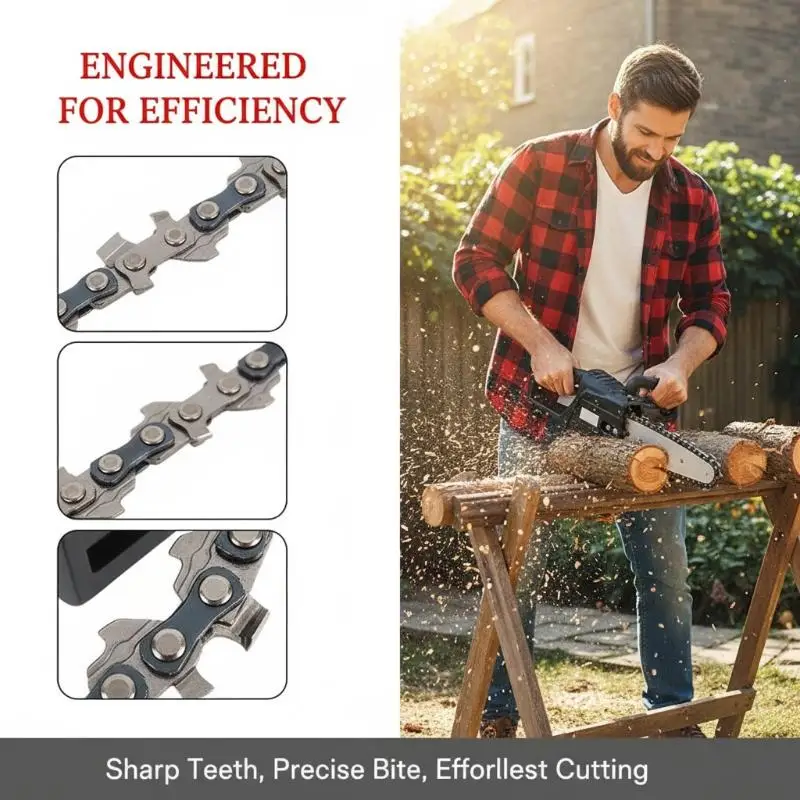 4/6/8/12/14/16 Inch Metal Chainsaw Chain Spare Parts Link Chainsaw Saw Chain For Electric Saw Accessories Wood Cutting
