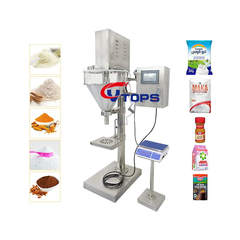Hot Selling Semi Automatic Pepper Coffee Protein Sachet Bags Bottles Auger Filler Powder Filling Machine
