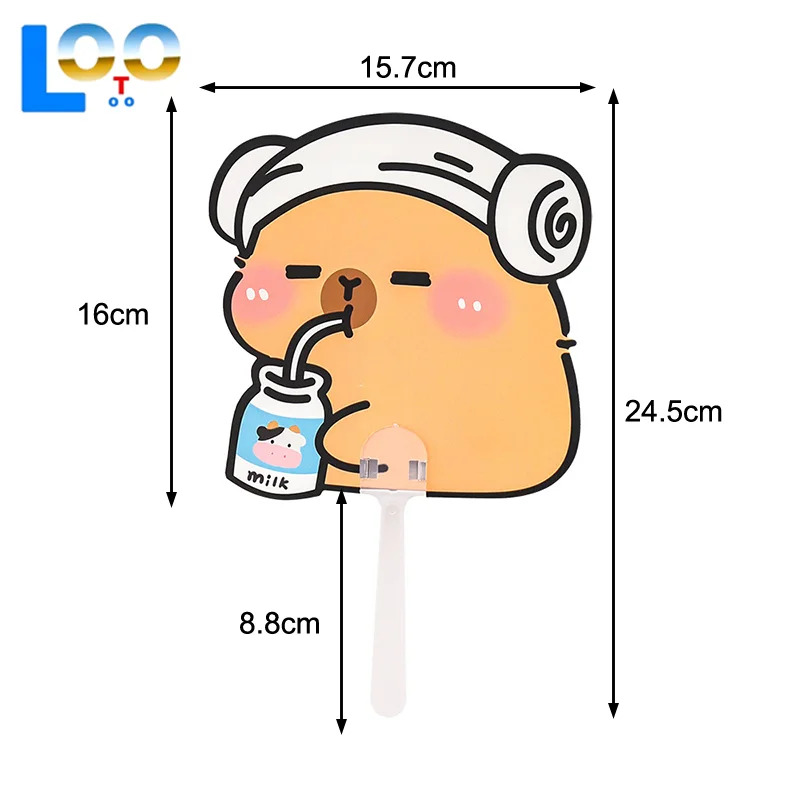 10 قطع لطيف الكرتون كابيبارا شكل البلاستيك مروحة قابلة للطي الصيف المحمولة مروحة تبريد صغيرة طالب مروحة يدوية Kawaii طفل مروحة