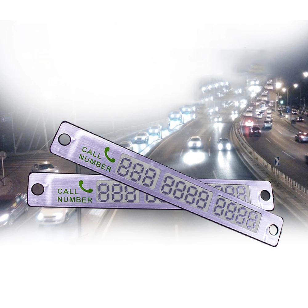 

Car Temporary Parking Card Phone Cards Plate Telephone Number Park Stop Luminous
