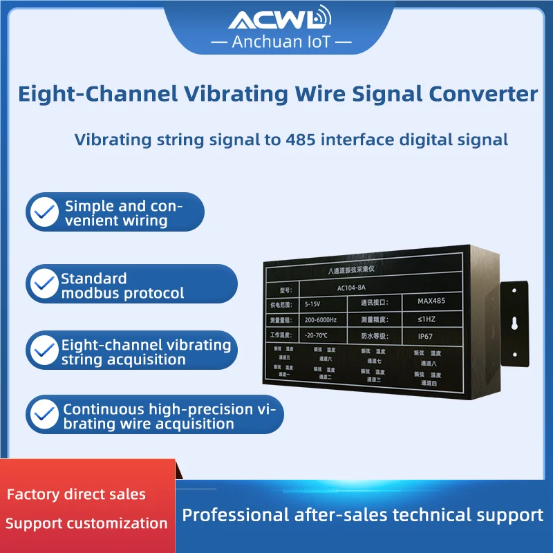 AC104-4A 4-Channel Vibrating Wire Data Acquisition Unit for Structural Health Monitoring and Geotechnical Stability Monitoring