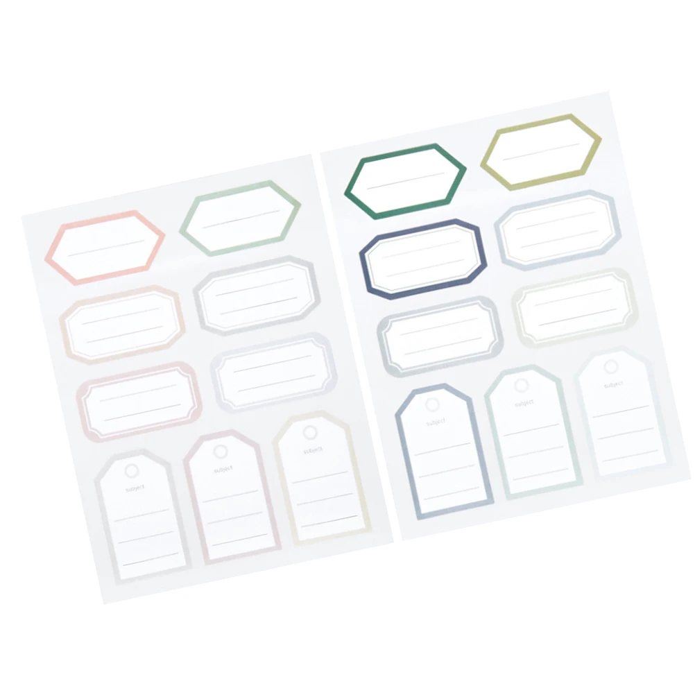 

5 Sheets Name Stickers Waterproof Creative Child Bottle Shape Self Adhesive Paper Label for Office School Book Organizing