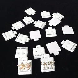 Wholesale 100Pcs/lot Earring Holder Jewelry Display Sheet Mini Puffed White Stud Organizer Card Jewelry Storage Pads Stand