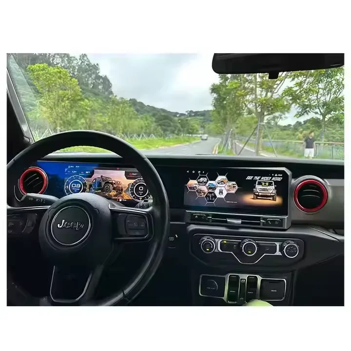 Custom Car Digital Cluster Dashboard Speedometer for Jeep Wrangler JL Gladiator J-Max 2018-2021 Android radio