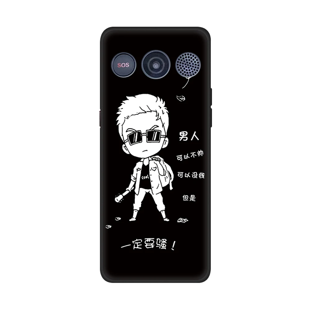Anti-fall Soft TPU Protective Case Cover for TCL T508N Tempered Glass Screen Protector Film