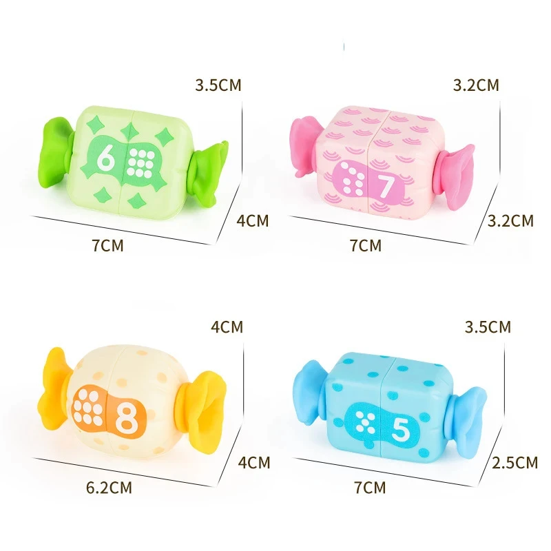 Jouet éducatif Montessori en forme de bonbon pour bébé, jeux créatifs de correspondance des couleurs pour bébé, lettres et nombres, jouets d'apprentissage cognitif