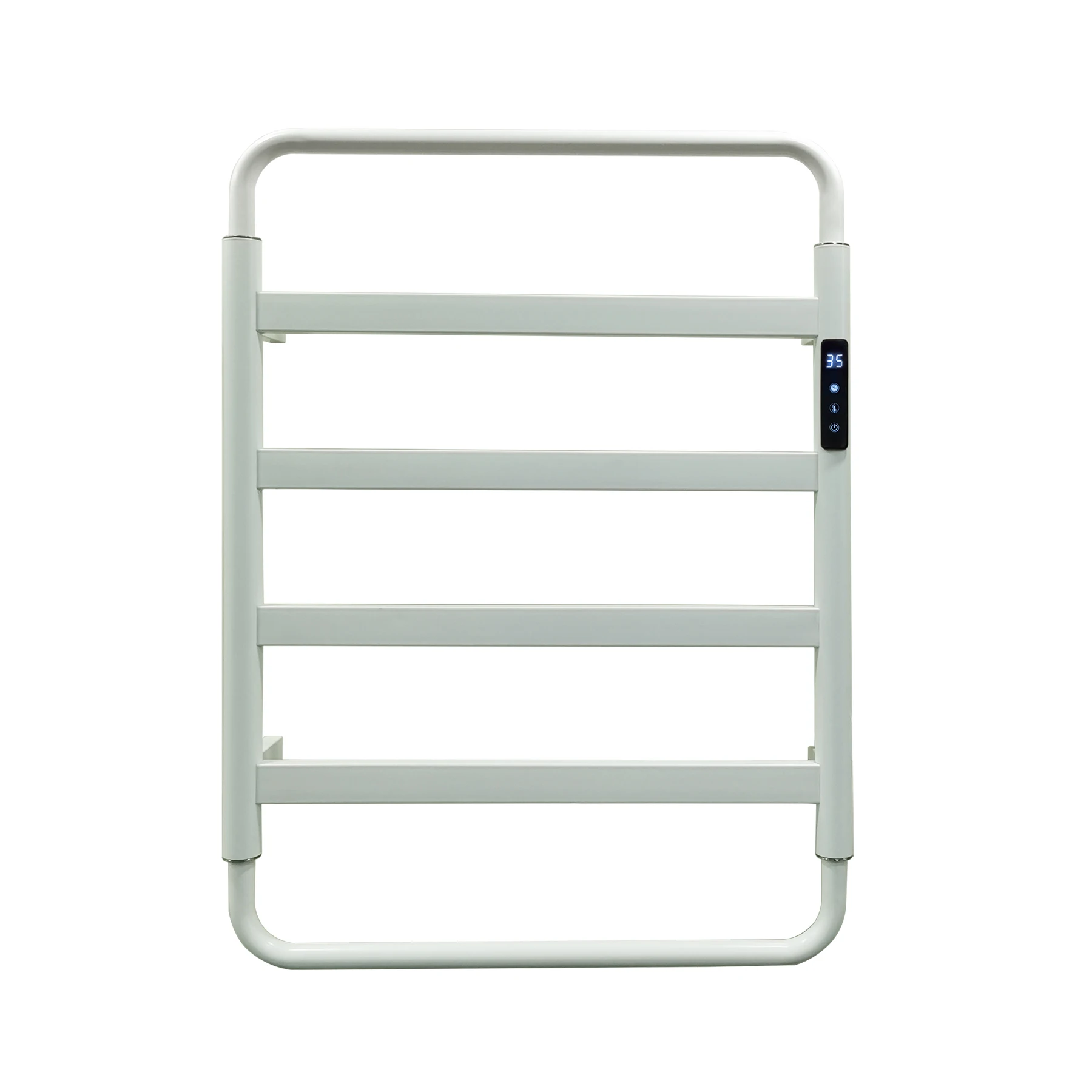 

Wall Mounted Fixed 6 Bars Electric Heated Bathroom Towel Radiators With Temperature Adjustable 0-24 Timer Drying Towel Rocks