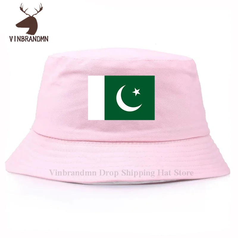 100% cotton hip hop unisex fishing hatsThe Pride of Pakistan - Pakistani National Flag bucket hat summer outdoor visor net hats