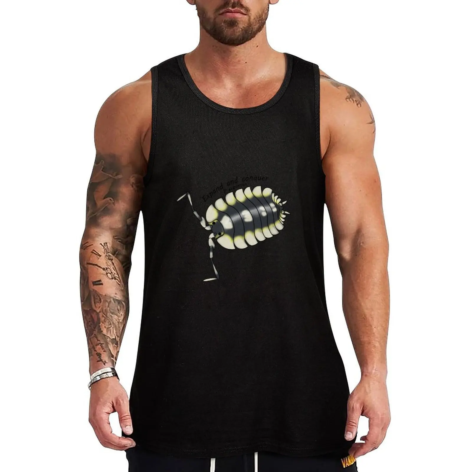 P. expansus Expand and conquer Tank Top Débardeur basique de couleur unie Coupe régulière Vêtement décontracté