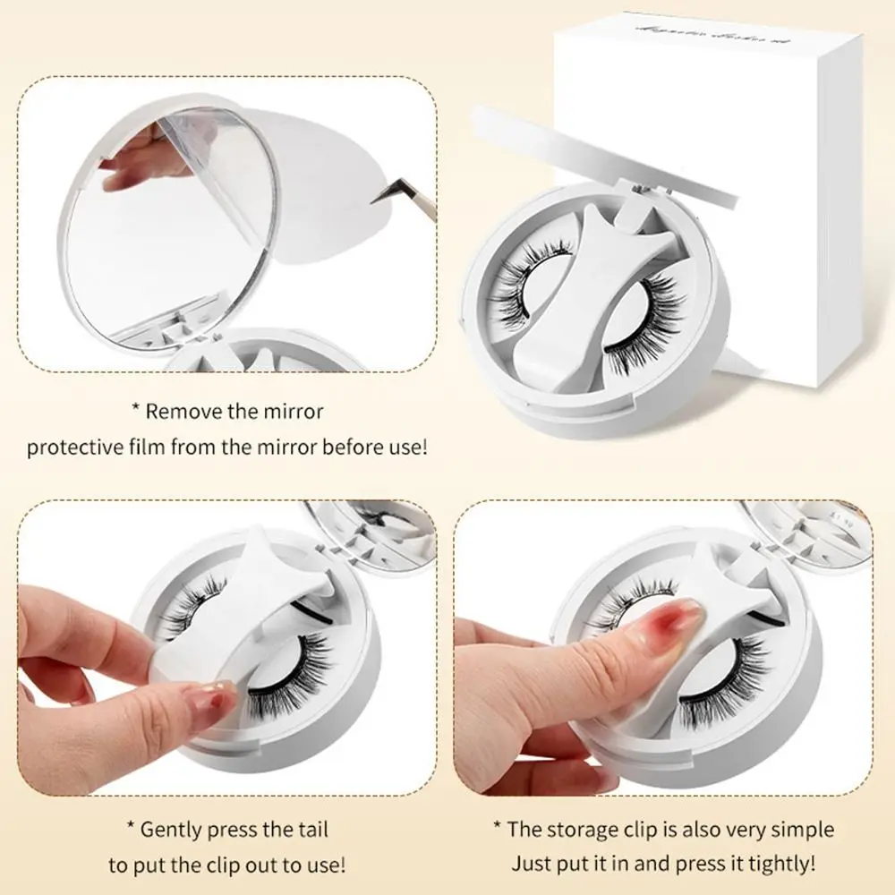 Con aplicador de pestañas magnéticas, sin necesidad de pegamento, caja de almacenamiento integrada, Kit de pestañas postizas, reutilizable y cómodo