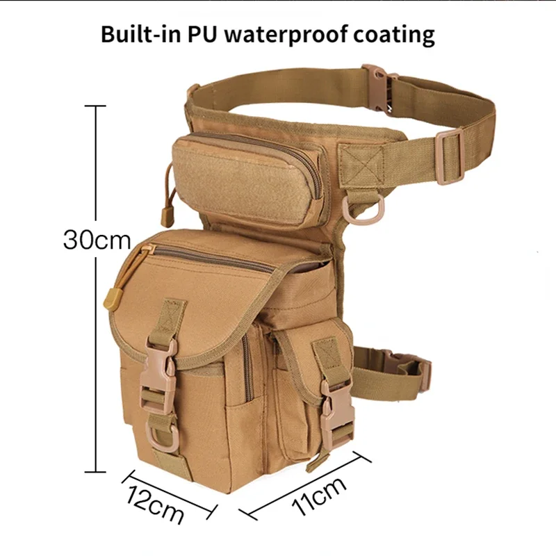 Men Waterproof Waist Bag Military Hunting Pocket Tactical Leg Bag Multifunction Travel Package Women Outdoor Fishing Accessories